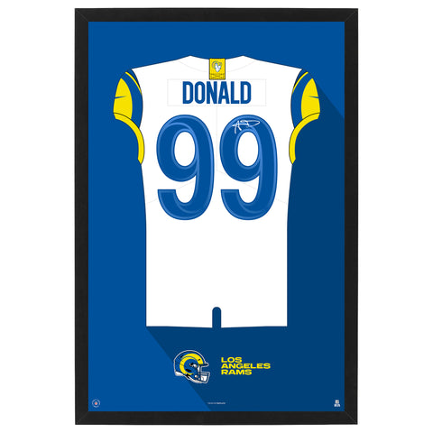 Los Angeles Rams Aaron Donald Jersey Print White / Medium - 19.5x25 | Sporticulture