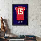 Kansas City Chiefs<br>Patrick Mahomes<br>Super Bowl LVIII Champions MVP Jersey Print