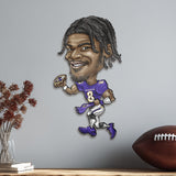Baltimore Ravens<br>Lamar Jackson<br>Metal Caricature Art