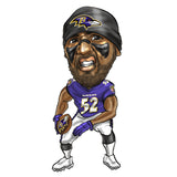 Baltimore Ravens<br>Ray Lewis<br>Metal Caricature Art