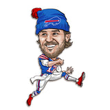 Buffalo Bills<br>Josh Allen<br>Metal Caricature Art