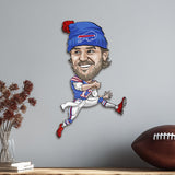 Buffalo Bills<br>Josh Allen<br>Metal Caricature Art