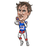 Buffalo Bills<br>Jim Kelly<br>Metal Caricature Art
