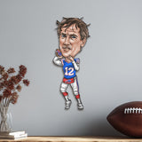 Buffalo Bills<br>Jim Kelly<br>Metal Caricature Art
