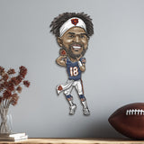 Chicago Bears<br>Caleb Williams<br>Metal Caricature Art