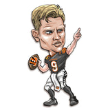 Cincinnati Bengals<br>Joe Burrow<br>Metal Caricature Art
