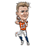Denver Broncos<br>Bo Nix<br>Metal Caricature Art
