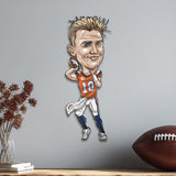Denver Broncos<br>Bo Nix<br>Metal Caricature Art