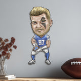 Detroit Lions<br>Aidan Hutchinson<br>Metal Caricature Art