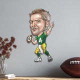 Green Bay Packers<br>Brett Favre<br>Metal Caricature Art
