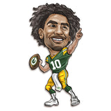 Green Bay Packers<br>Jordan Love<br>Metal Caricature Art