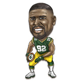 Green Bay Packers<br>Reggie White<br>Metal Caricature Art