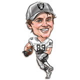 Las Vegas Raiders<br>Brock Bowers<br>Metal Caricature Art