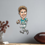 Miami Dolphins<br>Dan Marino<br>Metal Caricature Art