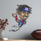 New York Giants<br>Malik Nabers<br>Metal Caricature Art