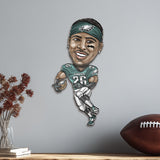 Philadelphia Eagles<br>Saquon Barkley<br>Metal Caricature Art