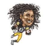Pittsburgh Steelers<br>Troy Polamalu<br>Metal Caricature Art