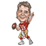 San Francisco 49ers<br>Brock Purdy<br>Metal Caricature Art