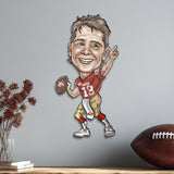 San Francisco 49ers<br>Brock Purdy<br>Metal Caricature Art