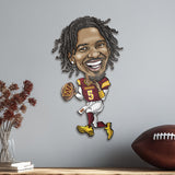 Washington Commanders<br>Jayden Daniels<br>Metal Caricature Art