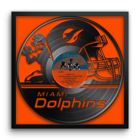 Miami Dolphins<br>Vinyl Record Print