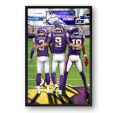 Minnesota Vikings<br>Addison, McCarthy And Jefferson<br>3 Player Print