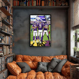 Minnesota Vikings<br>Addison, McCarthy And Jefferson<br>3 Player Print