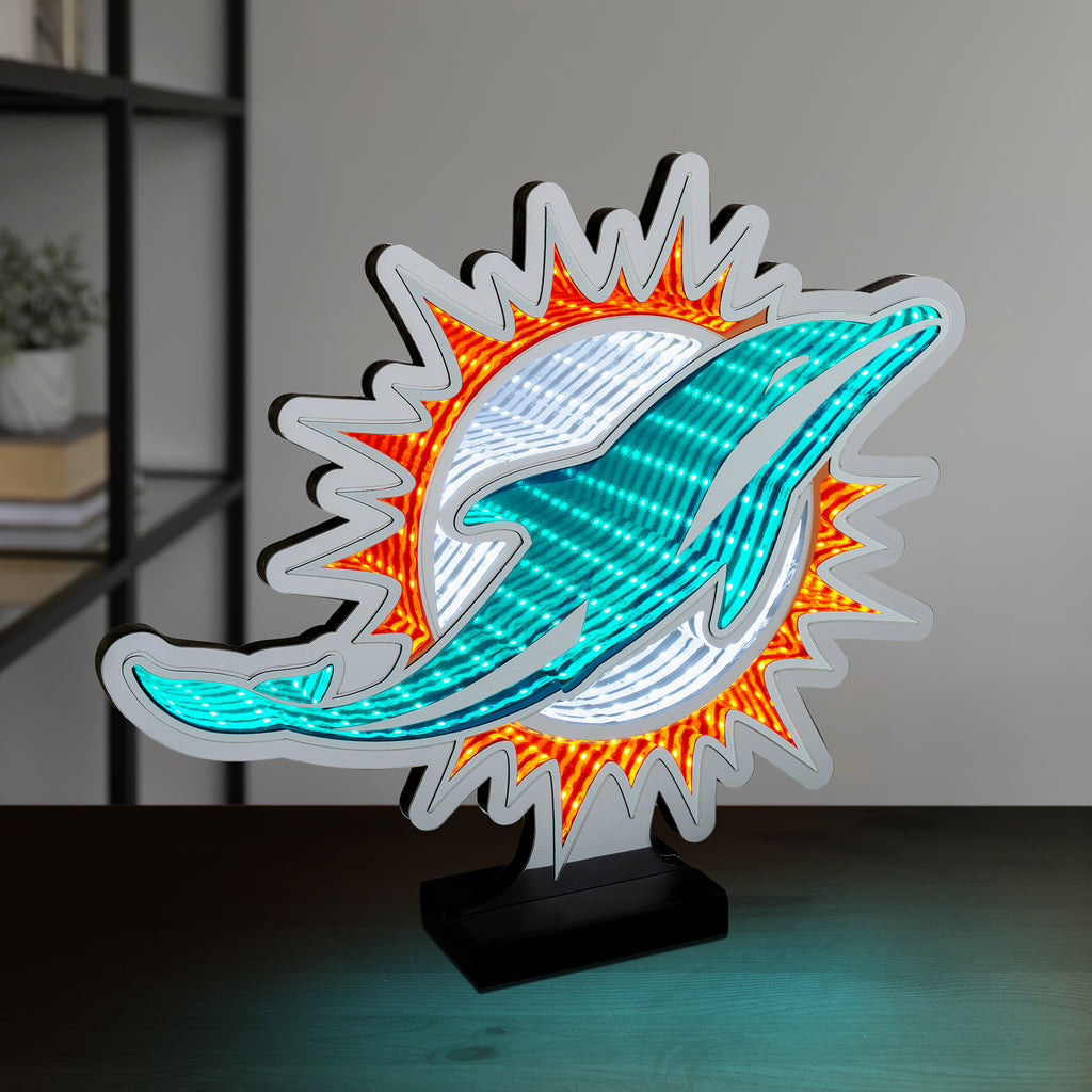 Dolphin Infinity Miami DolphinsLED Infinity Logo Light - For The Deep Rooted Fan ...