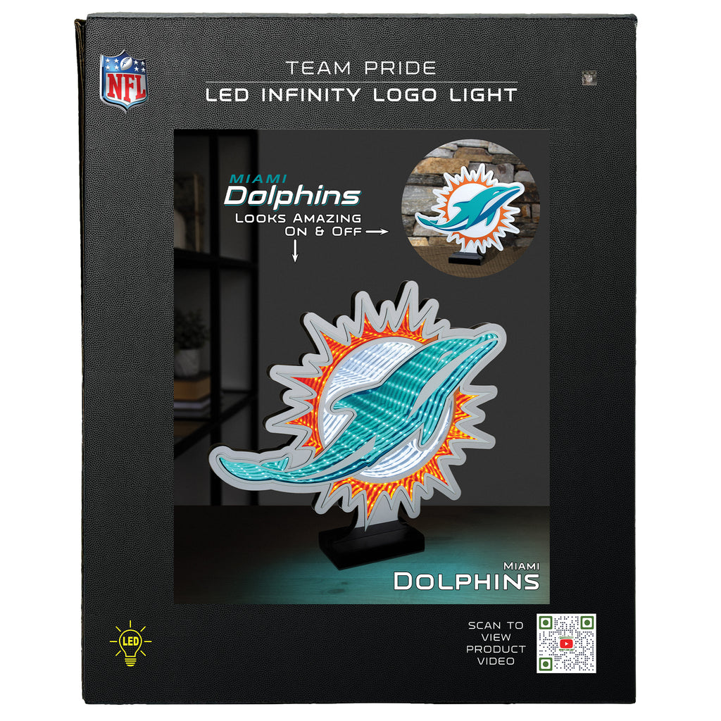 Dolphin Infinity Miami DolphinsLED Infinity Logo Light - For The Deep Rooted Fan ...