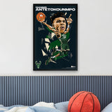 Milwaukee Bucks<br>Giannis Antetokounmpo<br>Abstract Caricature Print