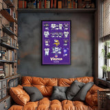 Minnesota Vikings<br>Uniform Heritage Vertical Print