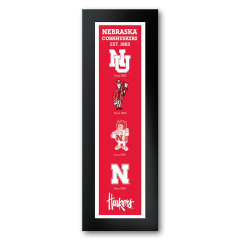 Nebraska Cornhuskers<br>Logo Heritage Print