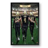 New Orleans Saints<br>Olave, Carr And Kamara<br>3 Player Print