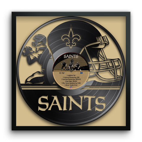 New Orleans Saints<br>Vinyl Record Print