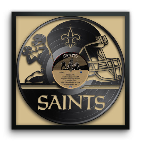 New Orleans Saints<br>Vinyl Record Print
