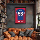 New York Giants<br>Lawrence Taylor Jersey Print