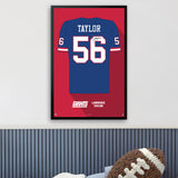 New York Giants<br>Lawrence Taylor Jersey Print