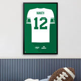 New York Jets<br>Joseph Namath Jersey Print