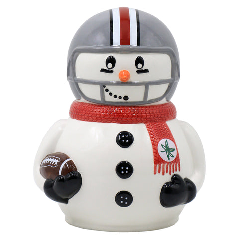 Ohio State Buckeyes<br>Ceramic Snowman Cookie Jar