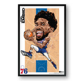 Philadelphia 76ers<br>Joel Embiid<br>Team Court Caricature Print