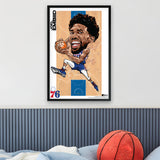 Philadelphia 76ers<br>Joel Embiid<br>Team Court Caricature Print