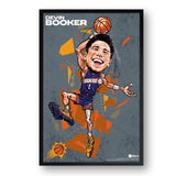 Phoenix Suns<br>Devin Booker<br>Abstract Caricature Print