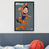 Phoenix Suns<br>Devin Booker<br>Abstract Caricature Print