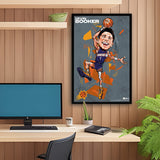 Phoenix Suns<br>Devin Booker<br>Abstract Caricature Print