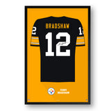 Pittsburgh Steelers<br>Terry Bradshaw Jersey Print