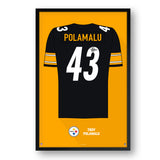 Pittsburgh Steelers<br>Troy Polamalu Jersey Print