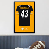 Pittsburgh Steelers<br>Troy Polamalu Jersey Print