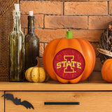 Iowa State Cyclones<br>LED 3D Logo Resin Pumpkin