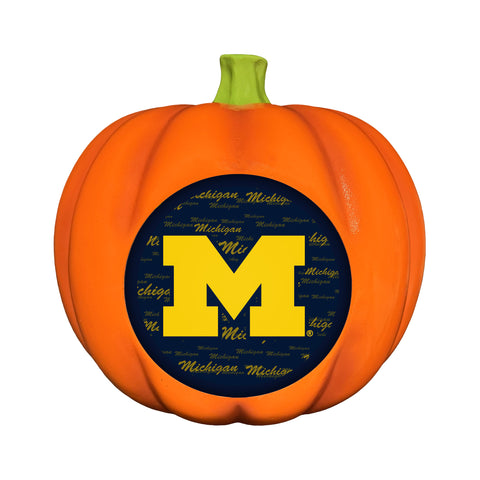 Michigan Wolverines<br>LED 3D Logo Resin Pumpkin