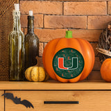 Miami Hurricanes<br>LED 3D Logo Resin Pumpkin